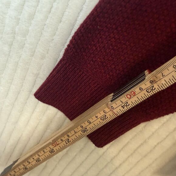 Lululemon Textured Knit Crewneck Sweater Maroon Dark Red Size XL - Picture 6 of 12